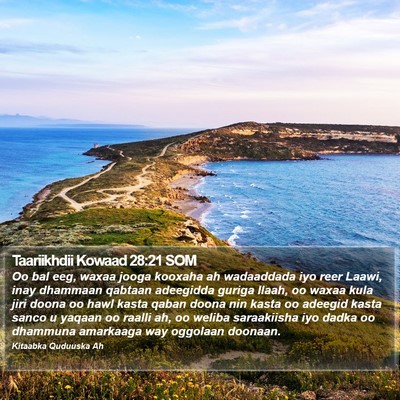 Taariikhdii Kowaad 28:21 SOM Bible Verse Image