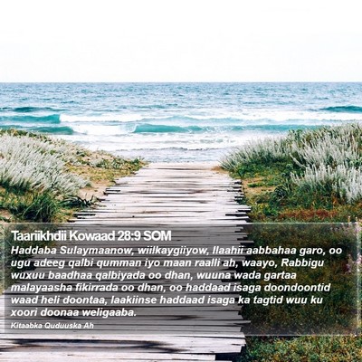 Taariikhdii Kowaad 28:9 SOM Bible Verse Image