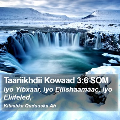 Taariikhdii Kowaad 3:6 SOM Bible Verse Image