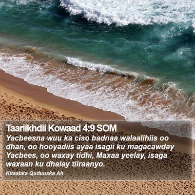 Taariikhdii Kowaad 4:9 SOM Bible Verse Image