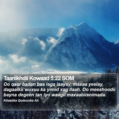 Taariikhdii Kowaad 5:22 SOM Bible Verse Image