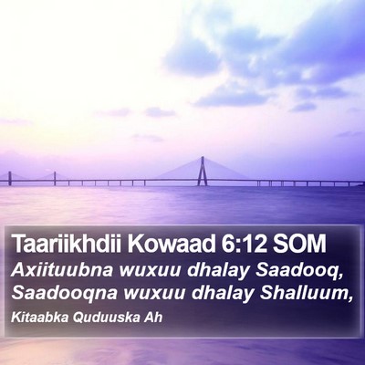 Taariikhdii Kowaad 6:12 SOM Bible Verse Image