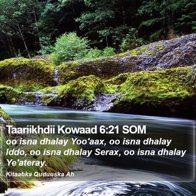 Taariikhdii Kowaad 6:21 SOM Bible Verse Image