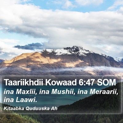 Taariikhdii Kowaad 6:47 SOM Bible Verse Image