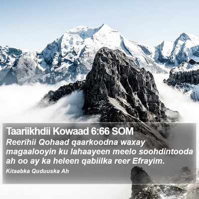 Taariikhdii Kowaad 6:66 SOM Bible Verse Image
