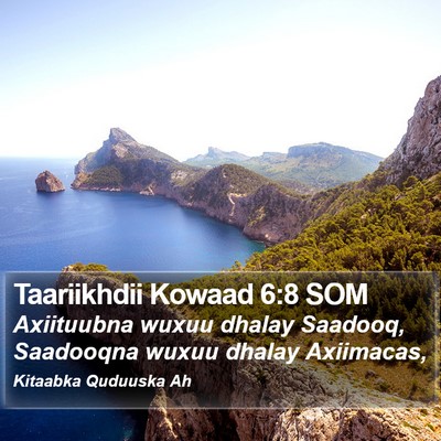 Taariikhdii Kowaad 6:8 SOM Bible Verse Image