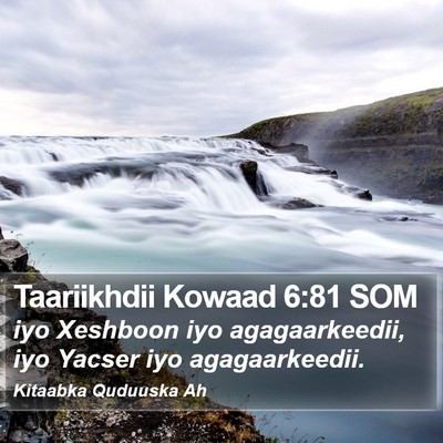 Taariikhdii Kowaad 6:81 SOM Bible Verse Image