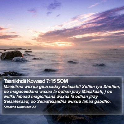 Taariikhdii Kowaad 7:15 SOM Bible Verse Image