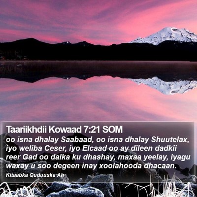 Taariikhdii Kowaad 7:21 SOM Bible Verse Image