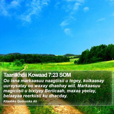 Taariikhdii Kowaad 7:23 SOM Bible Verse Image