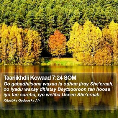 Taariikhdii Kowaad 7:24 SOM Bible Verse Image