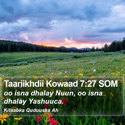 Taariikhdii Kowaad 7:27 SOM Bible Verse Image