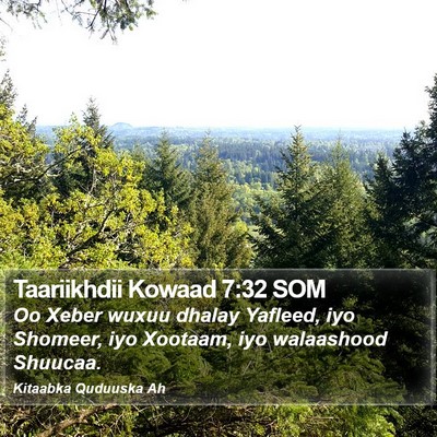 Taariikhdii Kowaad 7:32 SOM Bible Verse Image