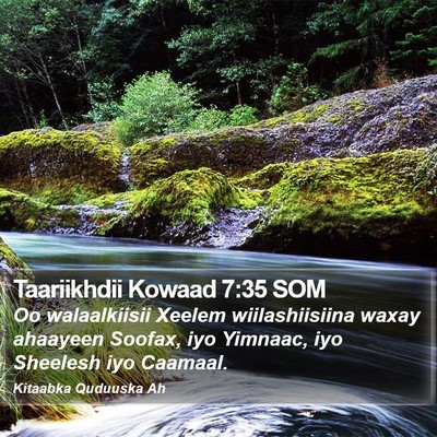 Taariikhdii Kowaad 7:35 SOM Bible Verse Image