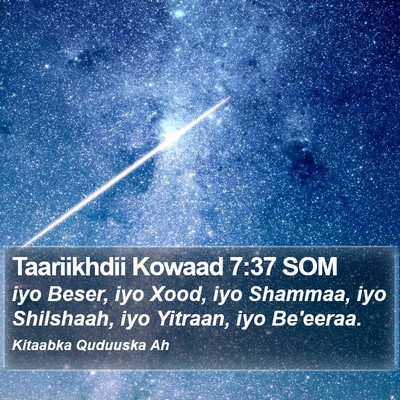 Taariikhdii Kowaad 7:37 SOM Bible Verse Image