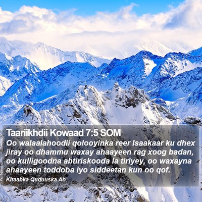 Taariikhdii Kowaad 7:5 SOM Bible Verse Image