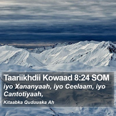 Taariikhdii Kowaad 8:24 SOM Bible Verse Image