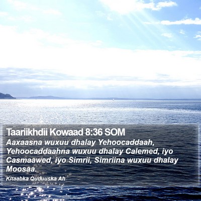 Taariikhdii Kowaad 8:36 SOM Bible Verse Image