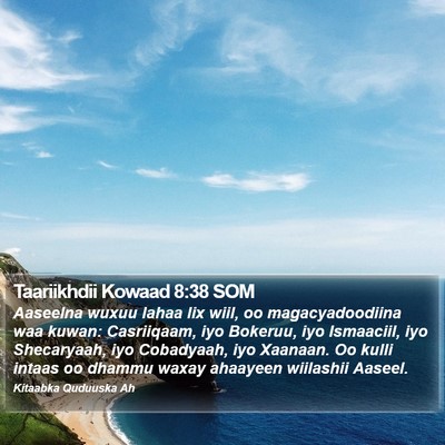 Taariikhdii Kowaad 8:38 SOM Bible Verse Image