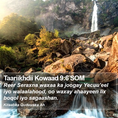 Taariikhdii Kowaad 9:6 SOM Bible Verse Image