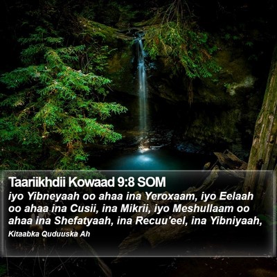 Taariikhdii Kowaad 9:8 SOM Bible Verse Image