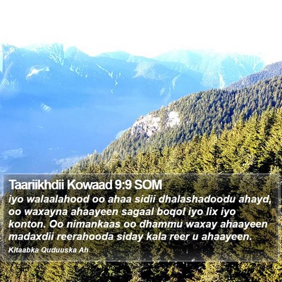 Taariikhdii Kowaad 9:9 SOM Bible Verse Image