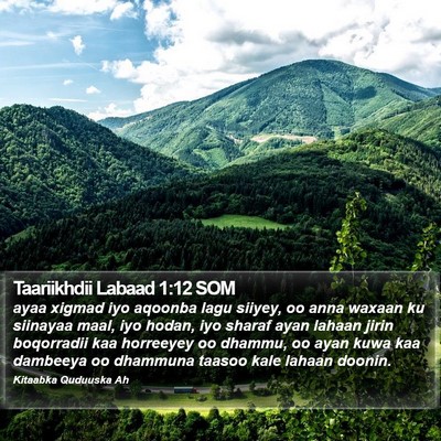 Taariikhdii Labaad 1:12 SOM Bible Verse Image