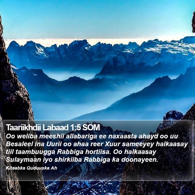 Taariikhdii Labaad 1:5 SOM Bible Verse Image
