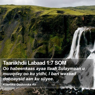 Taariikhdii Labaad 1:7 SOM Bible Verse Image