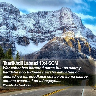 Taariikhdii Labaad 10:4 SOM Bible Verse Image