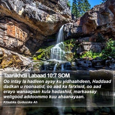 Taariikhdii Labaad 10:7 SOM Bible Verse Image