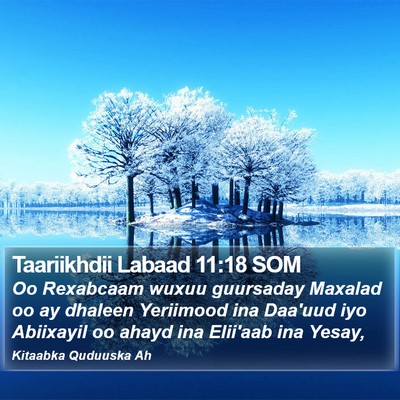 Taariikhdii Labaad 11:18 SOM Bible Verse Image