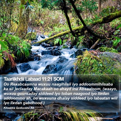 Taariikhdii Labaad 11:21 SOM Bible Verse Image