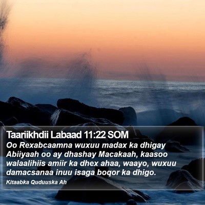 Taariikhdii Labaad 11:22 SOM Bible Verse Image