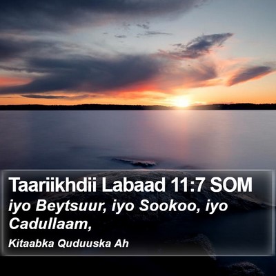 Taariikhdii Labaad 11:7 SOM Bible Verse Image