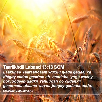 Taariikhdii Labaad 13:13 SOM Bible Verse Image