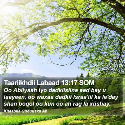 Taariikhdii Labaad 13:17 SOM Bible Verse Image