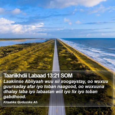 Taariikhdii Labaad 13:21 SOM Bible Verse Image