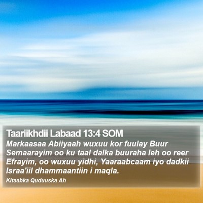 Taariikhdii Labaad 13:4 SOM Bible Verse Image