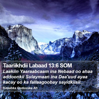 Taariikhdii Labaad 13:6 SOM Bible Verse Image