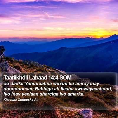 Taariikhdii Labaad 14:4 SOM Bible Verse Image