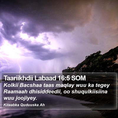 Taariikhdii Labaad 16:5 SOM Bible Verse Image