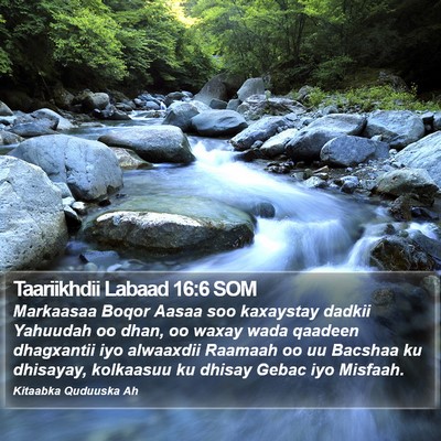 Taariikhdii Labaad 16:6 SOM Bible Verse Image