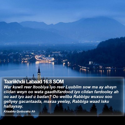 Taariikhdii Labaad 16:8 SOM Bible Verse Image