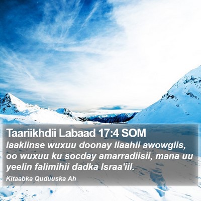 Taariikhdii Labaad 17:4 SOM Bible Verse Image