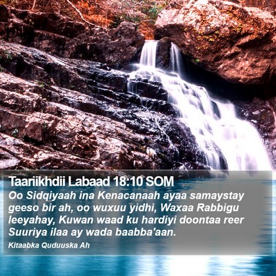 Taariikhdii Labaad 18:10 SOM Bible Verse Image