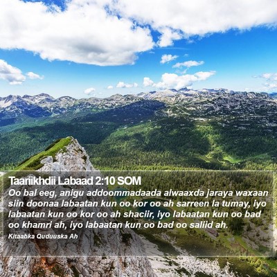 Taariikhdii Labaad 2:10 SOM Bible Verse Image