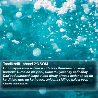 Taariikhdii Labaad 2:3 SOM Bible Verse Image