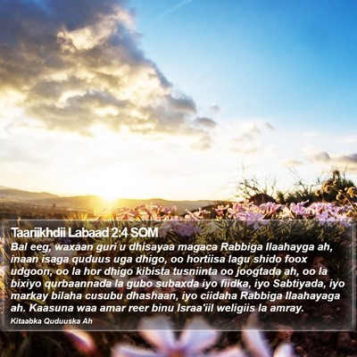 Taariikhdii Labaad 2:4 SOM Bible Verse Image
