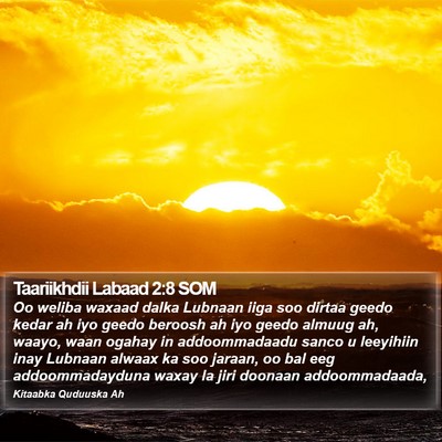 Taariikhdii Labaad 2:8 SOM Bible Verse Image